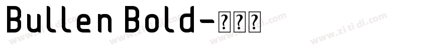 Bullen Bold字体转换